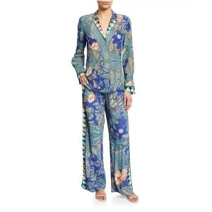 KOBI HALPERIN
Arlene Floral Paisley Print Pants and Shirt Set In Blue/green 💫